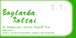 boglarka koltai business card